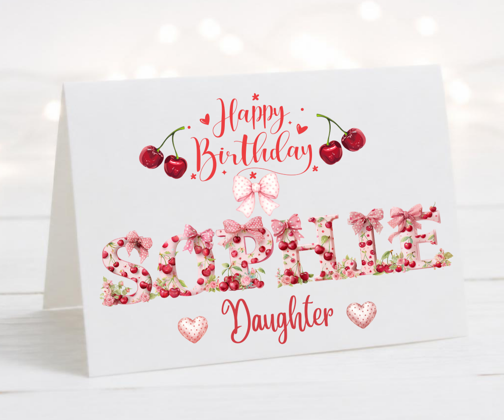 Cherry Daughter Birthday Card