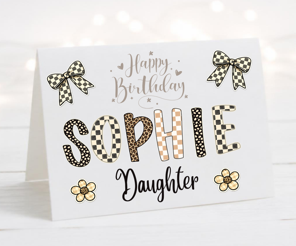 Leopard Print Daughter Birthday Card
