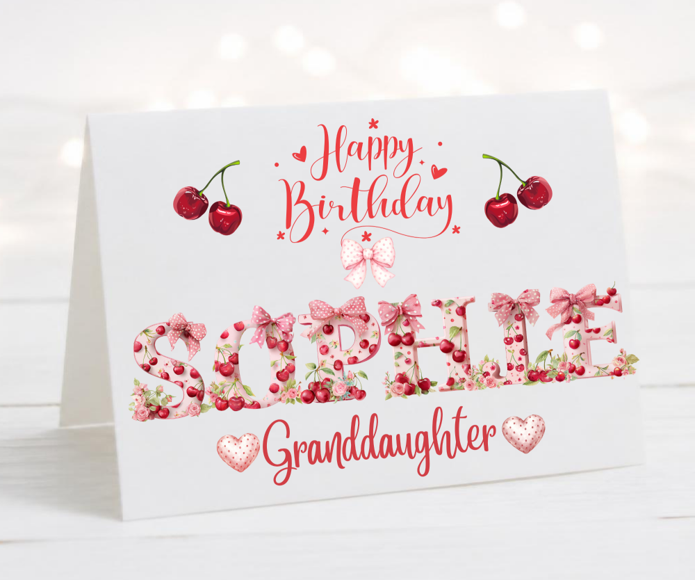 Cherry Granddaughter Birthday Card