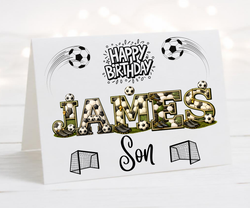 Football Son Birthday Card