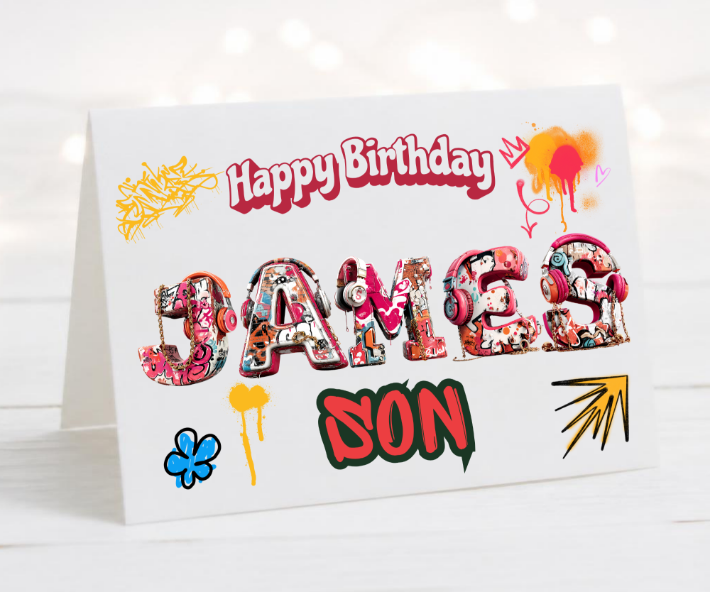 Music Son Birthday Card