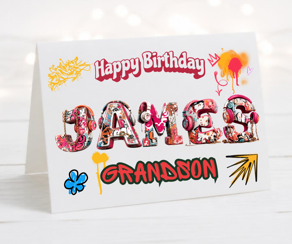 Music Grandson Birthday Card