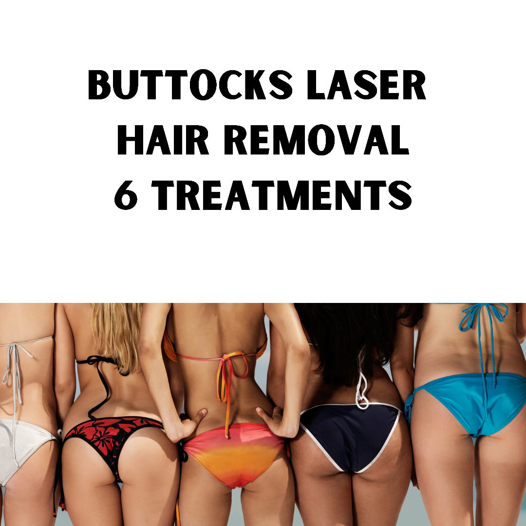 Buttocks Hair removal (6 treatments)