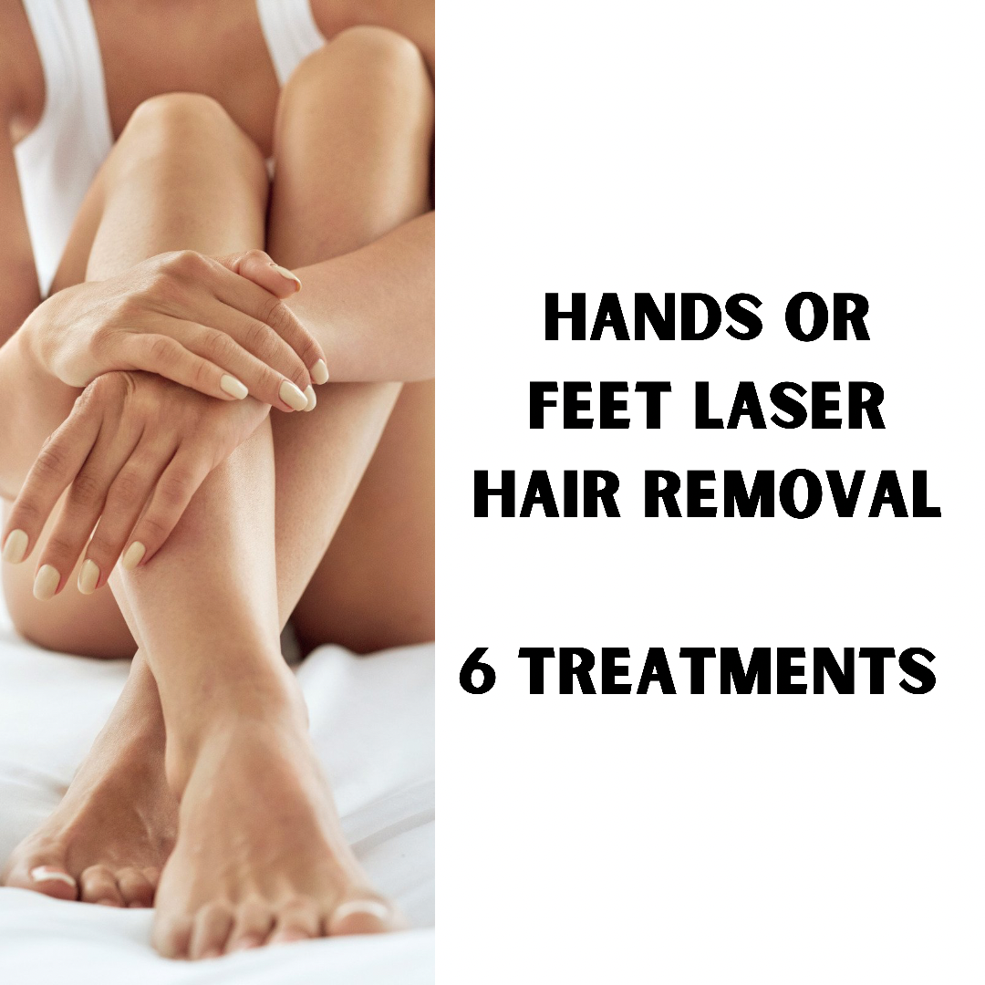 Hands or Feet Hair removal (6 treatments)