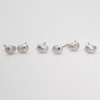 Lode Silver Stone-set Earrings