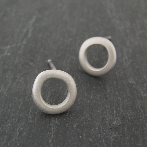 Flint tiny loop stud earrings