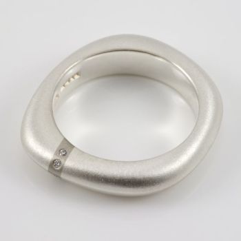Lode Silver Ring with Diamonds - Medium