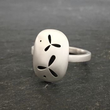 Pierced Silver Ring - Small *SALE* (was £128)