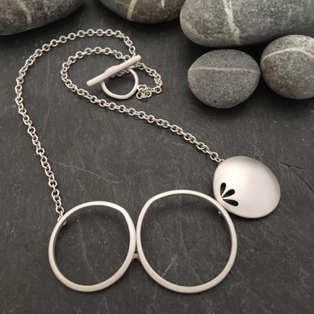 Pierced Silver Necklace with Loops *SALE* (was £272)