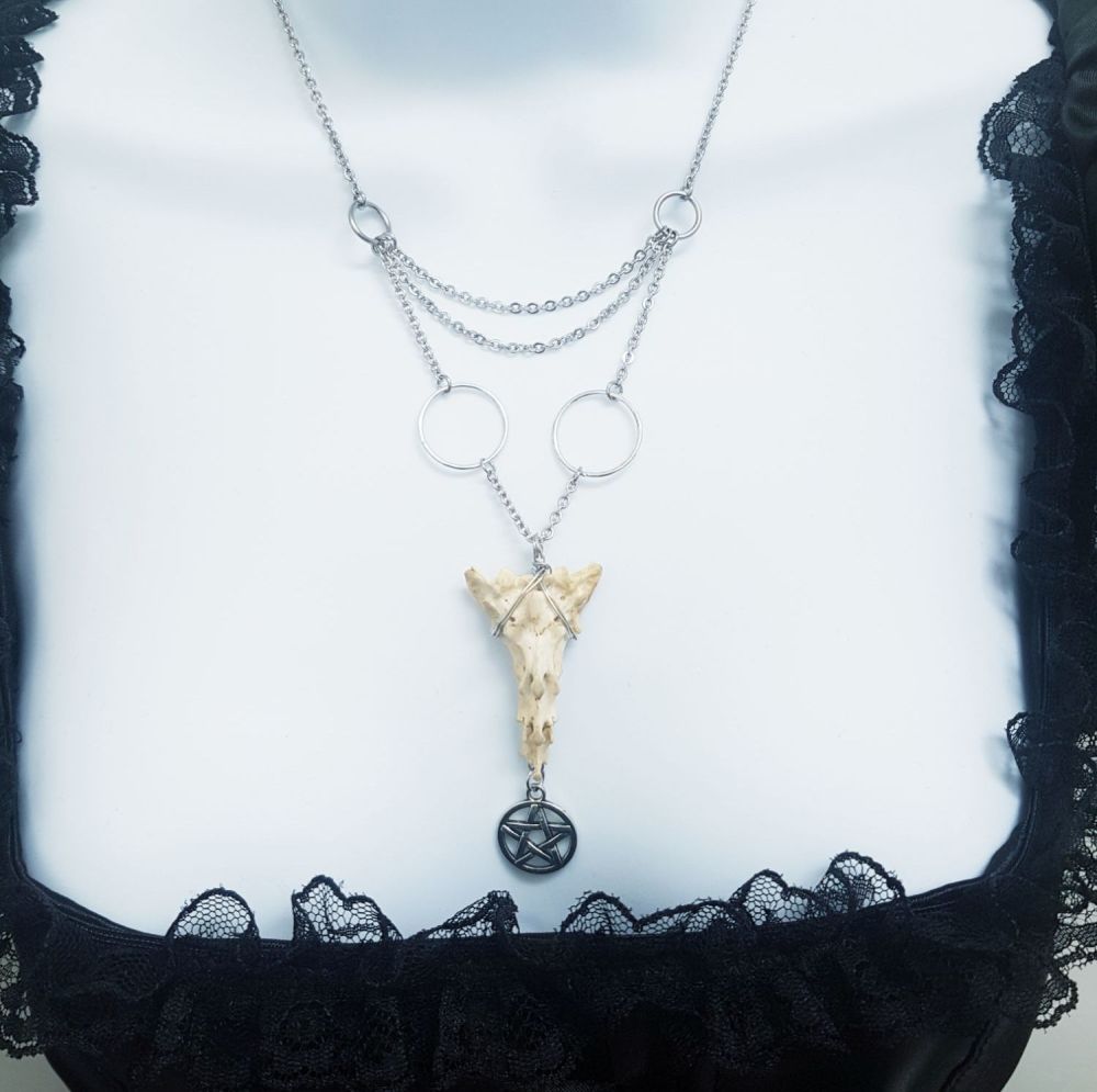 Rabbit Sacrum Pentacle Chandelier Necklace