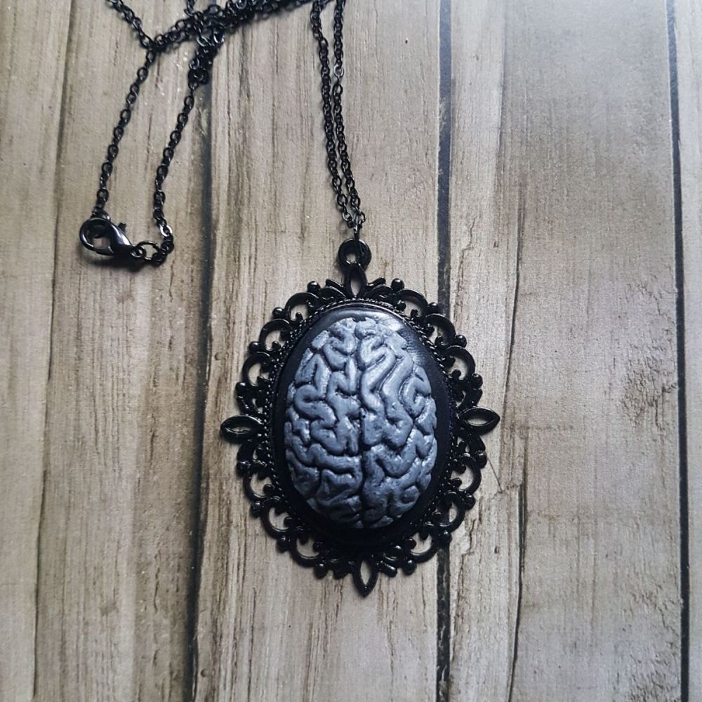 Gothic Style Brain Necklace