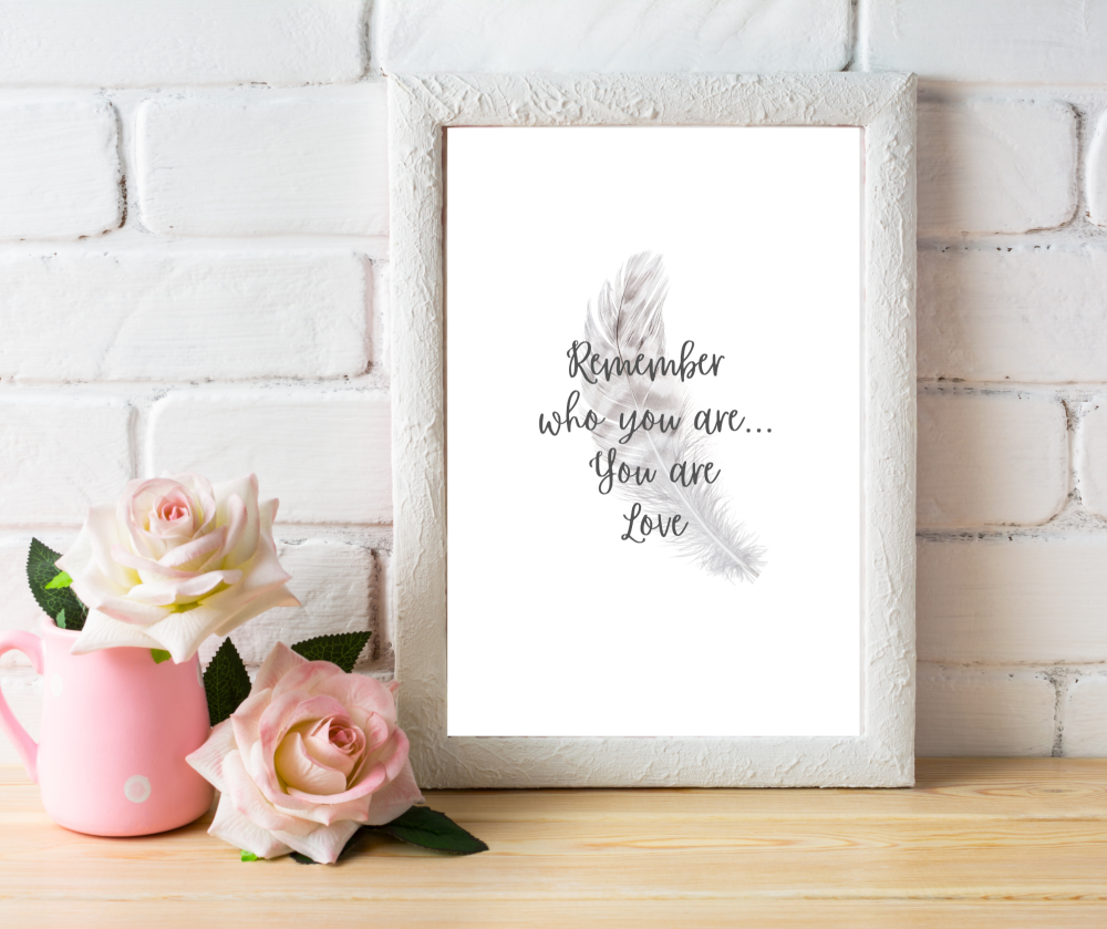 Remember Who You Are Angel Quote Print | Typography Print | A4 Printable