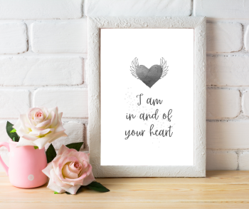 I Am In And Of Your Heart Print | Typographic Print | A4 Printable