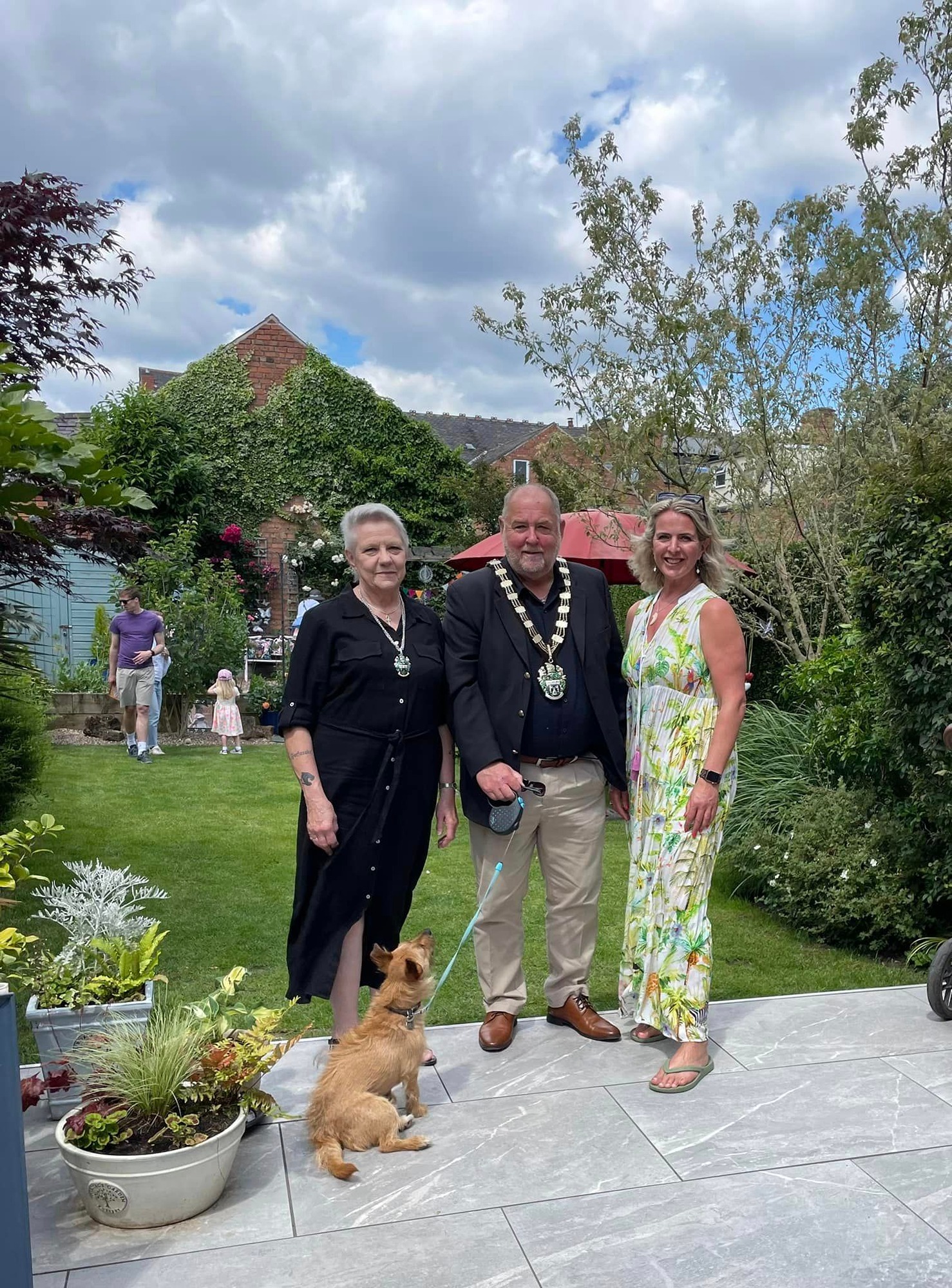 mayor of Rushcliffe , Cllr Andy Brown,  his wife Sylvia and their lovely little dog Mouse and volunteer event organiser Victoria Branch.jpg