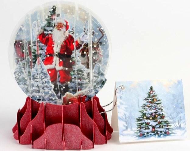Jolly Santa Pop Up 3D Snowglobe Card