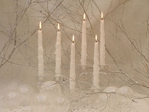 Frosted Taper Candle
