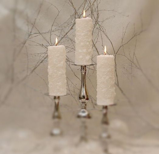 Medium Frosted Pillar Candle
