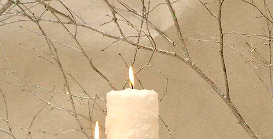 Small Frosted Pillar Candle