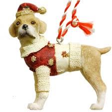 Gisela Graham adorable Santa Paws Dog decorations with their festive Hat or