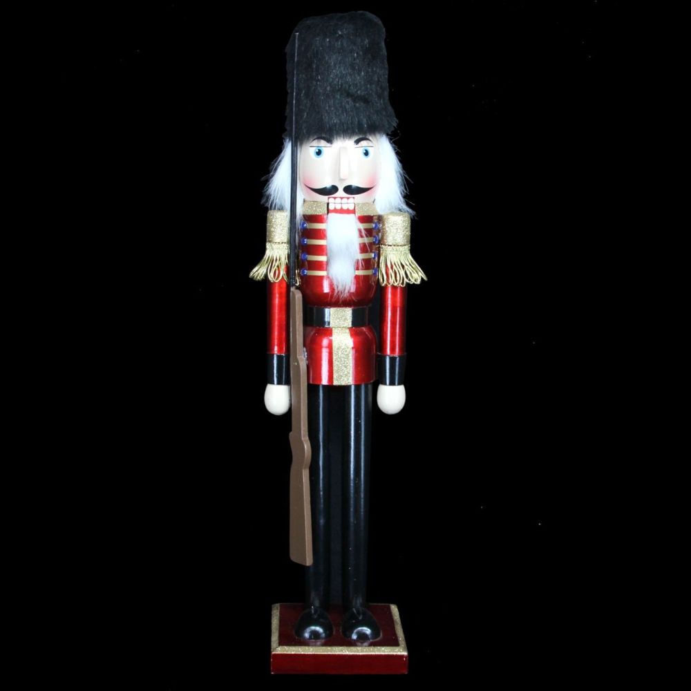 Gorgeous Large Nutcracker Soldier with Rifle - 62cm tall x 13cm x 13cm