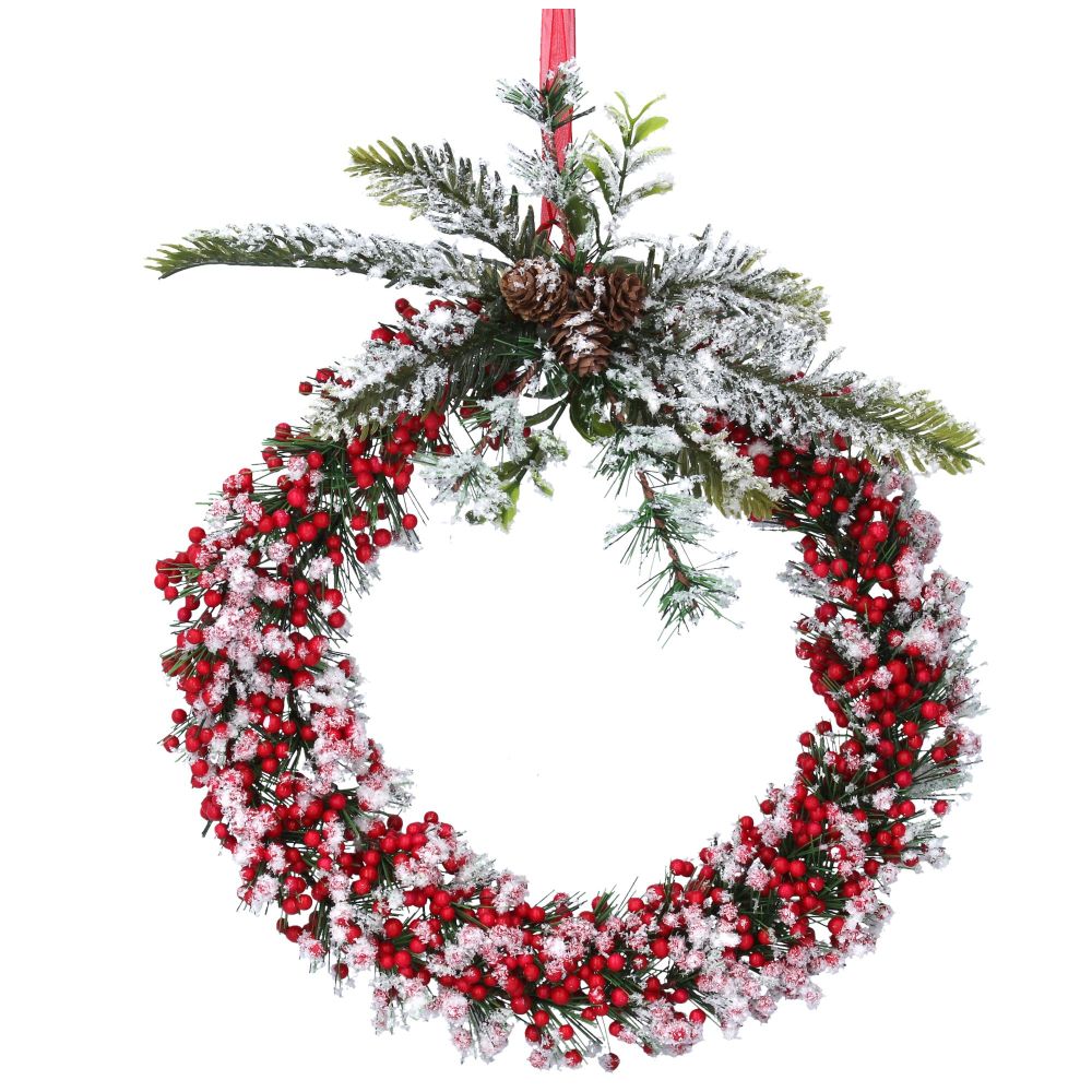 Gorgeous Small Door or Wall Berry Wreath - Approx. 26cm diameter