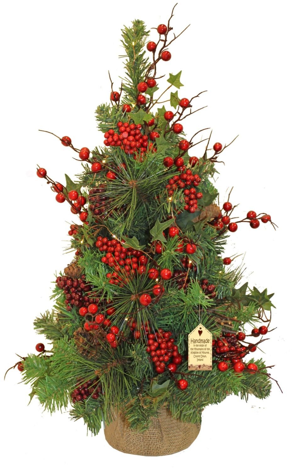 Beautiful Handmade Light Up Mini Christmas Tree - Approx. 64cm tall x 44cm