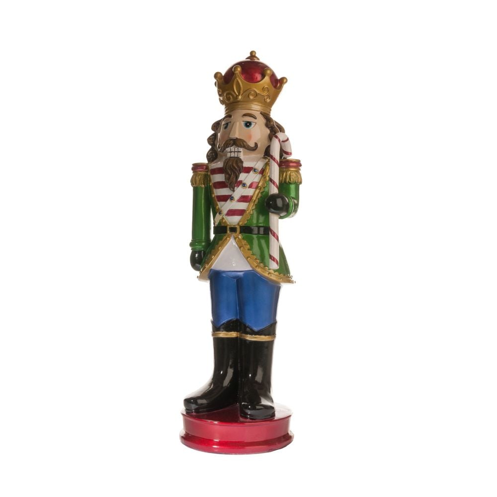 Stunningly Regal Nutcracker Soldier with Candy Cane - 62cm tall