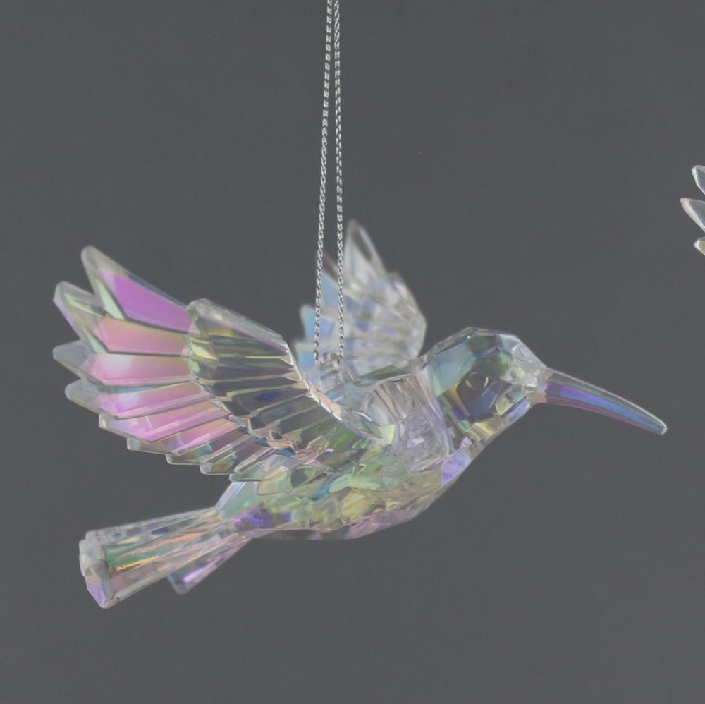 Clear Hummingbird in Flight - 13cm
