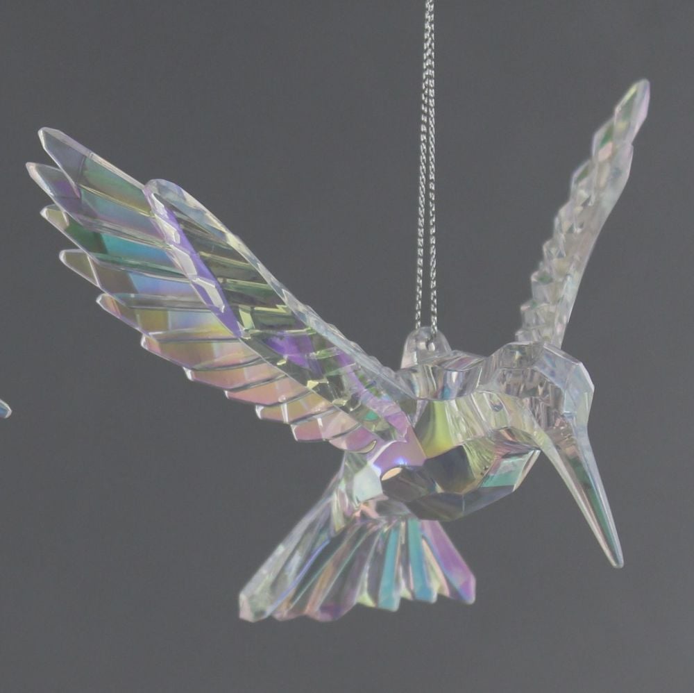 Clear Hovering Hummingbird - 13cm