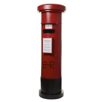 Large British EIIR Red Post Box - 1230mm x 400mm diameter.