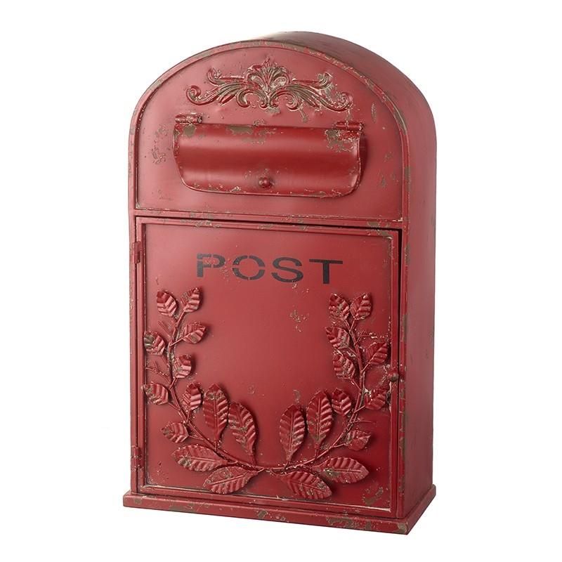 American Style Red Post Mail Box - 500mm x 310mm x 140mm