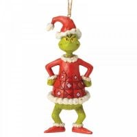 The Grinch Dressed as Santa Hanging Ornament - 13cm tall x 4.5 wide x 5 deep