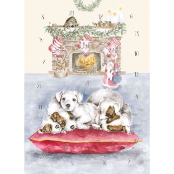 'All I Want For Christmas' Puppy Dog Advent Calendar by Wrendale - 210mm x 158mm