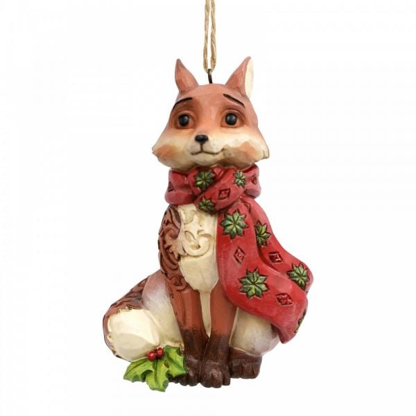 christmas fox figurine