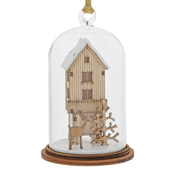 'A Christmas Wish' Christmas Kloche Bauble - 8.5cm high x 5cm diameter.