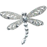 A Stunning Silver & Bejewelled Glitter clip on Dragonfly. We also have matching Butterflies for you to mix & match.