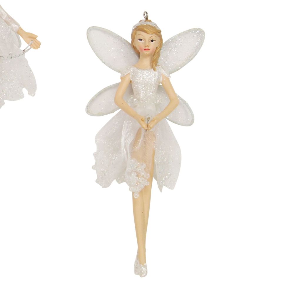 Sheer Irid White Dress Fairy Bauble