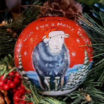 Herdwick Lake District Exclusive Hand Painted Boxed Glass Bauble
