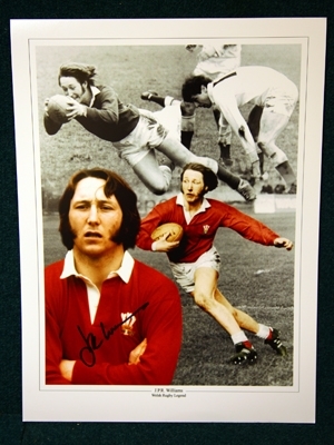 JPR Williams Signed wales 12x16 photograph