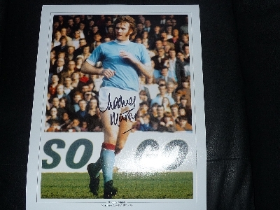 Rodney Marsh Signed Manchester City Photograph