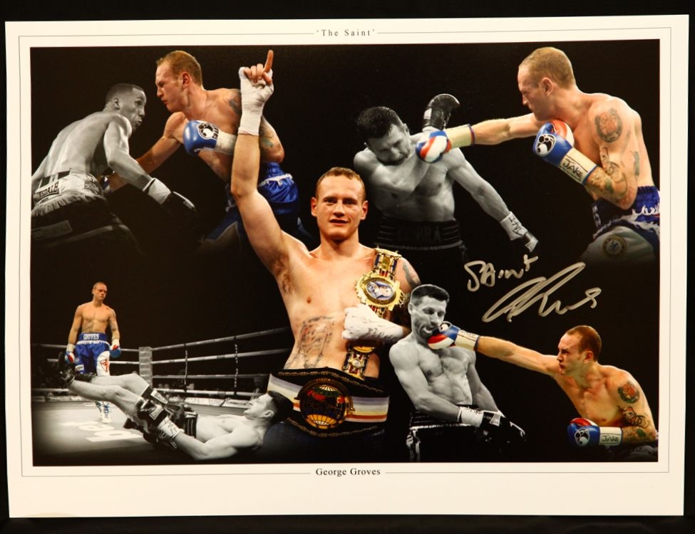 George Groves Signed 12x16 Montage