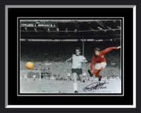 Geoff Hurst England Signed And Framed Football Photograph