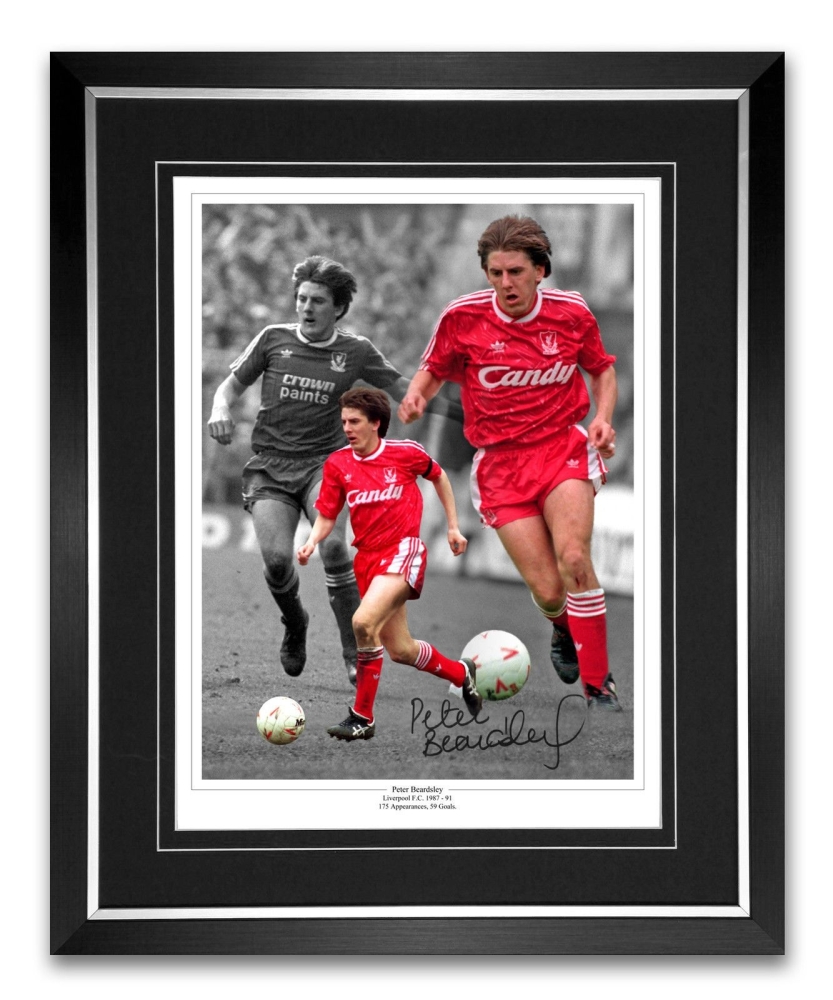 Peter Beardsley Liverpool Signed And Framed Football Montage