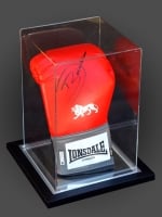 Darren Barker Signed Portrait  Lonsdale Boxing Glove In An Acrylic Case: D