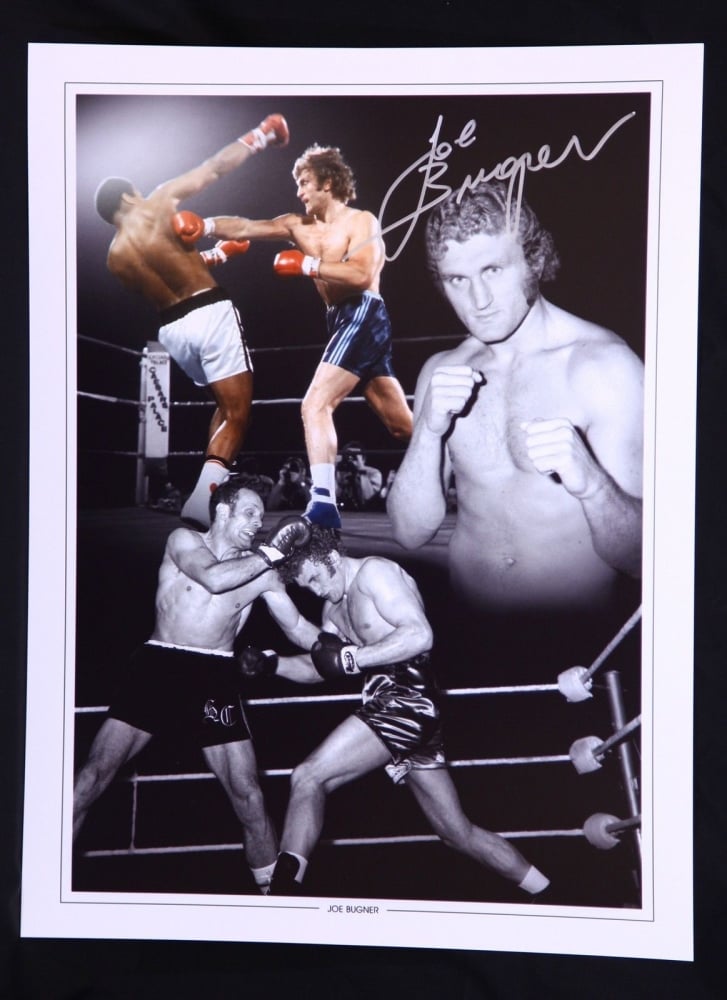  Joe Bugner Rare Signed 12x16  Boxing Montage