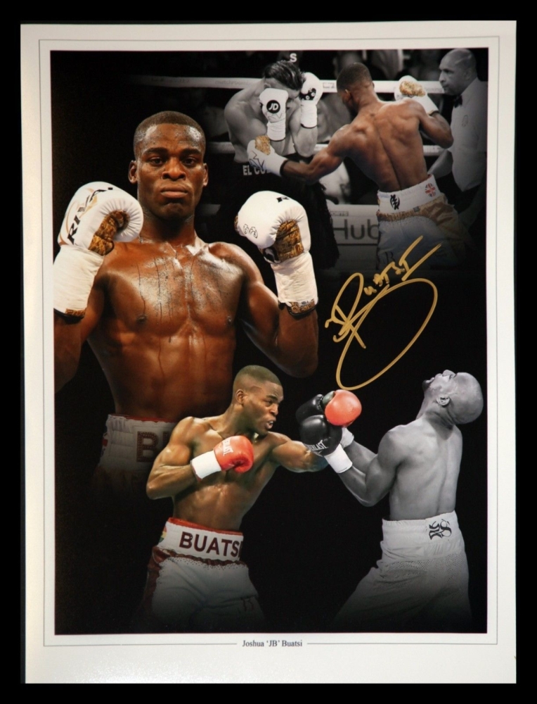  Joshua Buatsi Hand Signed 12x16 Boxing Montage