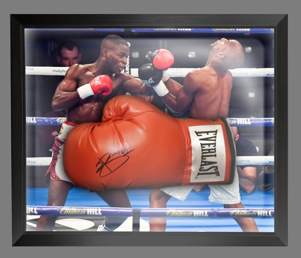 Joshua Buatsi  Hand Signed Red Everlast Boxing Glove In A Dome Frame - B