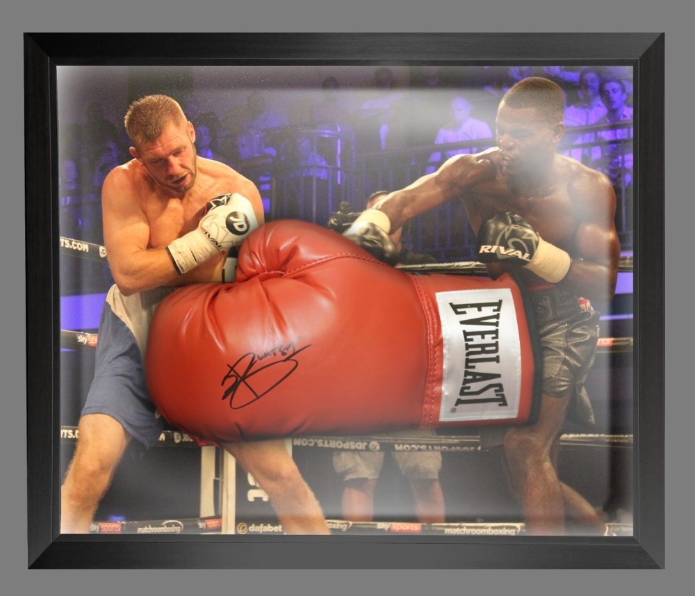 Joshua Buatsi  Hand Signed Red Everlast Boxing Glove In A Dome Frame - C