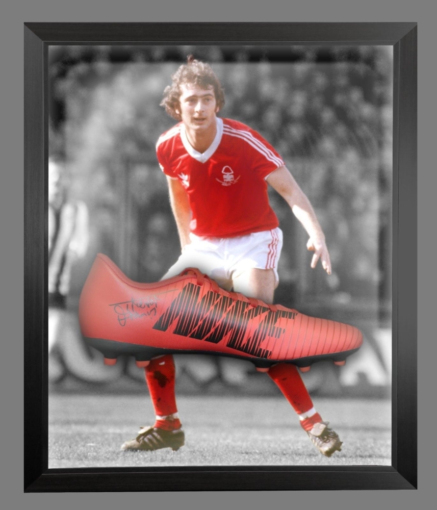 Trevor Francis Signed Red Puma Football Boot In A Acrylic Dome Frame: E