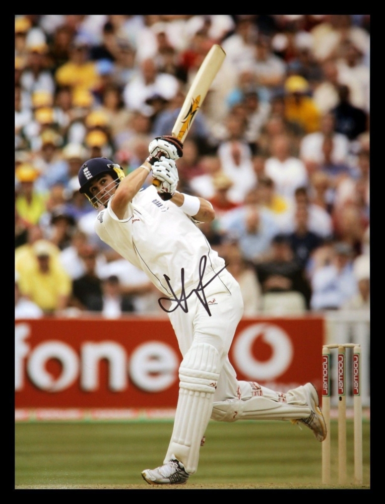 B Alastair Cook  Signed And Framed Cricket 12x16 Photograph 